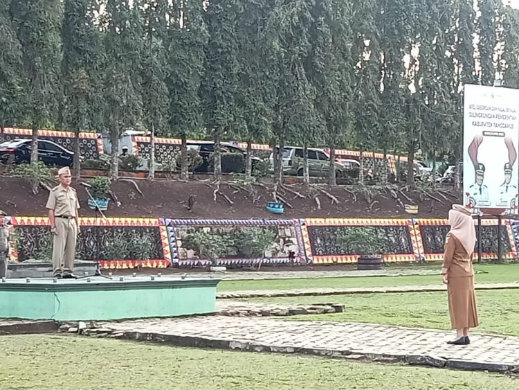 Bupati Tanggamus Apresiasi Kominfo dan Implementasi SPBE,  Soroti Lonjakan Stunting dalam Apel Mingguan