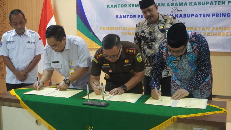Tiga Lembaga di Pringsewu Bentuk Tim Terpadu, Percepat Sertifikasi Tanah Wakaf demi Kepastian Hukum