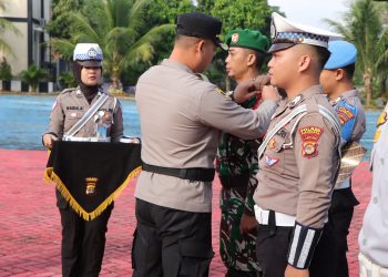 Polres Pesawaran Gelar Apel Operasi Patuh Krakatau 2025, Siap Tegakkan Disiplin Lalu Lintas