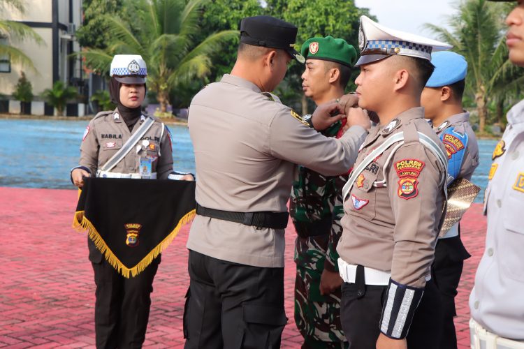 Polres Pesawaran Gelar Apel Operasi Patuh Krakatau 2025, Siap Tegakkan Disiplin Lalu Lintas