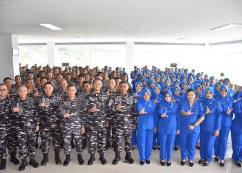 Danlanal Lampung Sambut Kunjungan Kerja Pangkoarmada I, Tegaskan Profesionalisme dan Kepedulian Sosial