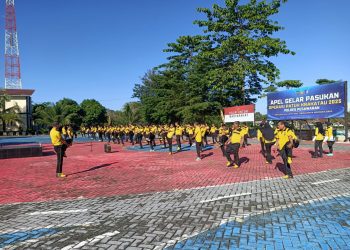 Polres Pesawaran Gelar Olahraga Pagi, Jaga Kebugaran dan Pererat Soliditas Anggota