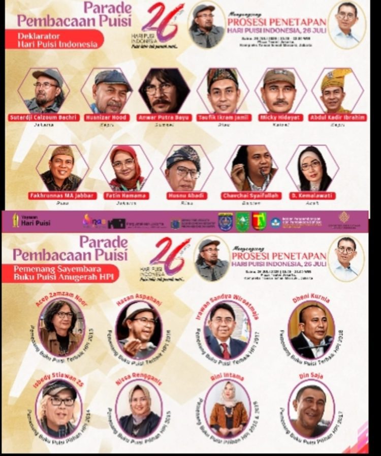 Esok Hari Puisi Indonesia Digelar di TIM, Fadli Zon Dijadwalkan Hadir Tetapkan 26 Juli sebagai Hari Nasional Puisi