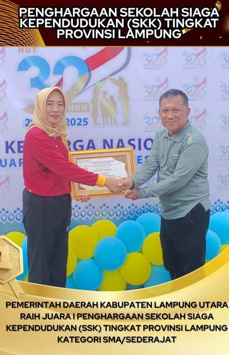 Lampung Utara Berjaya! SMK Negeri 1 Kotabumi Raih Juara I Sekolah Siaga Kependudukan Tingkat Provinsi