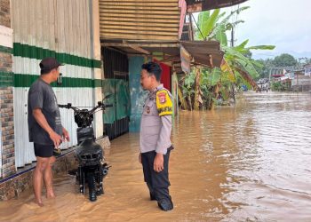 Banjir Rendam Enam Pekon di Semaka, Polsek Tanggamus Imbau Warga Tetap Siaga
