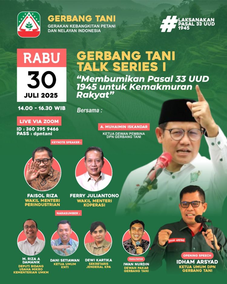 Gerbang Tani Gaungkan Koperasi dan Teknologi sebagai Pilar Transformasi Ekonomi Rakyat