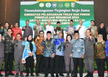 Bupati Lampung Selatan Hadiri Penandatanganan Kerja Sama “Jaga Desa” untuk Perkuat Pengelolaan Dana Desa