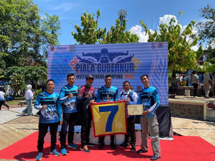Prajurit Muda Yonif 7 Marinir Raih Tiga Medali di Piala Gubernur Invitasi Renang 2025