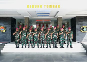 Brigif 4 Marinir/BS Sambut Tim Audit Kinerja Itkormar di Mako Brigif Piabung