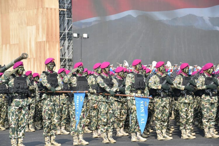 Prajurit Yonif 7 Marinir Ikuti Gelar Pasukan Operasional TNI di Batujajar