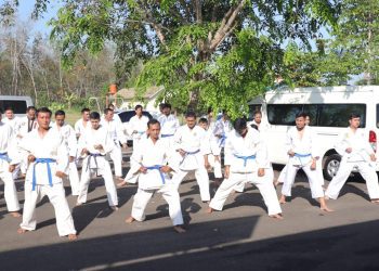 Polres Pesawaran Gelar Ujian Beladiri Polri untuk Personel UKP 2026