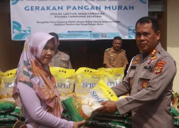 Polres Lampung Selatan Bersama Bulog dan Pemkab Gelar Gerakan Pangan Murah untuk Jaga Ketahanan dan Cegah Monopoli Beras