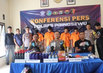 Polres Pringsewu Ungkap Dua Kasus Pencurian Besar, Empat Pelaku Ditangkap dan Barang Bukti Diamankan