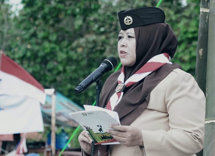 Wabup Pringsewu Pimpin Apel Besar Peringatan Hari Pramuka Ke-64