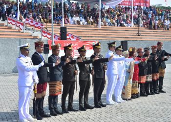 Ikuti Upacara HUT Ke-80 RI di BHC Menara Siger, AKBP Rahmad Hidayat: Semangat Kemerdekaan Perangi Narkoba