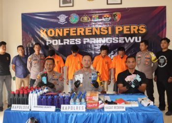 Kejahatan Jalanan di Pringsewu Terpantau, Polres Tangkap Pelaku dan Sita Barang Bukti