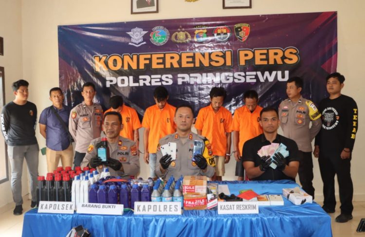 Kejahatan Jalanan di Pringsewu Terpantau, Polres Tangkap Pelaku dan Sita Barang Bukti