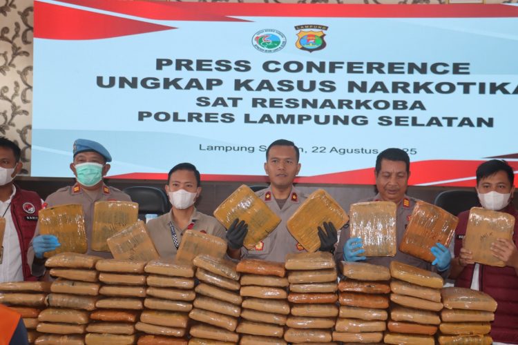 Polisi Gagalkan Penyelundupan 90 Kg Ganja di Bakauheni, Ribuan Jiwa Terselamatkan