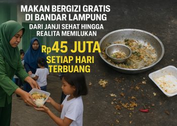 Makan Bergizi Gratis di Bandar Lampung: Janji Sehat yang Berujung Pemborosan Rp45 Juta per Hari