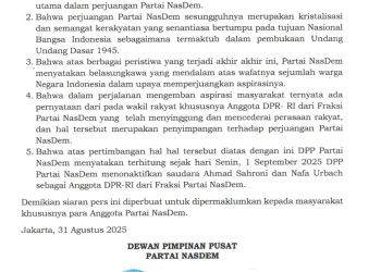 NasDem Pecat Ahmad Sahroni dan Nafa Urbach: Ketegasan Politik atau Sekadar Meredam Amarah Publik?