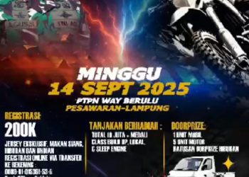 HUT TNI Ke-80, Ribuan Rider Siap Ramaikan Trail Adventure 2025 Pesawaran