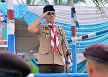 Ribuan Pramuka Padati Lapangan Desa Triharjo, Bupati Egi Tegaskan Komitmen Bangun Generasi Tangguh