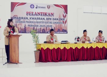 Wabup Pringsewu Resmi Lantik Pengurus Pramuka Sukoharjo, Dorong Generasi Muda Jadi Pemimpin Tangguh