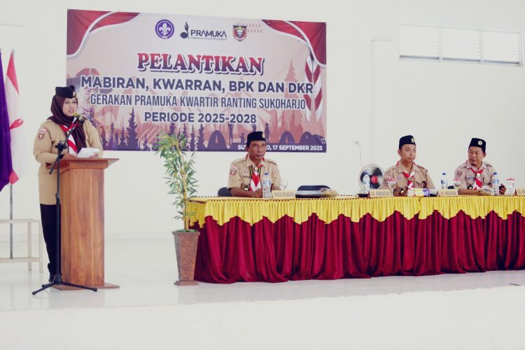 Wabup Pringsewu Resmi Lantik Pengurus Pramuka Sukoharjo, Dorong Generasi Muda Jadi Pemimpin Tangguh