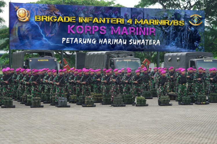 Danbrigif 4 Marinir/BS Pimpin Apel Kesiapan HUT ke-80 TNI, Tegaskan Profesionalisme Prajurit Harimau Sumatera