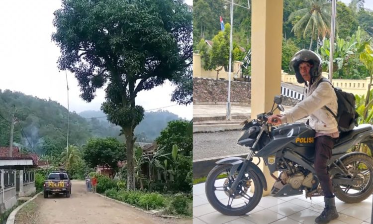 Polsek Semaka Polres Tanggamus Viral, Polisi Sigap Bantu Ibu Hamil Ambil Mangga Tinggi