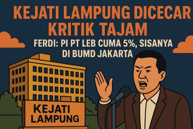 Kejati Lampung Dikepung Kritik, Ferdi Gunsan Bongkar Fakta Mengejutkan: PI PT LEB Hanya 5%, Separuh Lagi ke BUMD Jakarta