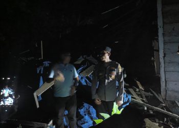 Gerak Cepat Polsek Semaka Tanggamus, Rumah Warga Rusak Akibat Gempa Magnitudo 4,5