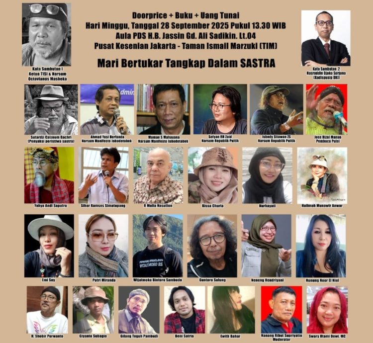 Isbedy Stiawan ZS Bicara Pedas soal Negara dan Kebudayaan di Peluncuran Buku Republik Puitik PDS HB Jassin