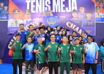 Tim Tenis Meja Beregu Putri Lampung Ukir Sejarah di Pornas Korpri 2025, Raih Medali Perunggu Penuh Perjuangan