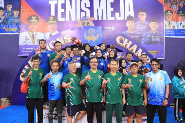 Tim Tenis Meja Beregu Putri Lampung Ukir Sejarah di Pornas Korpri 2025, Raih Medali Perunggu Penuh Perjuangan