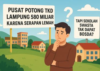 Bingung! Pemangkasan TKD Lampung 580 Miliar, Sekolah Swasta Justru Gagal Dapat BOSDA
