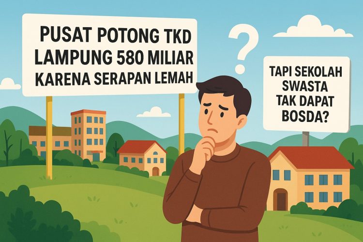 Bingung! Pemangkasan TKD Lampung 580 Miliar, Sekolah Swasta Justru Gagal Dapat BOSDA