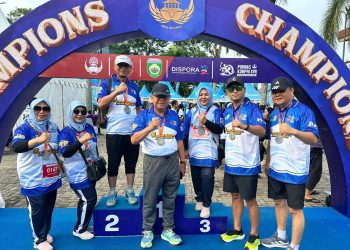 Sekda Lampung Utara Ikuti Korpri Run di Pembukaan Pornas Korpri XVII Palembang, Siap Sambut Tuan Rumah 2026