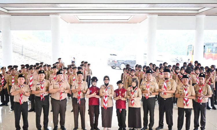 Ketua Mabicab Nanda Indira Resmi Lepas 86 Peserta Kontingen Kwarcab Pesawaran Menuju Jambore Daerah VII Lampung