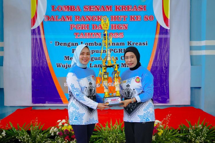 Purnama Wulan Sari Mirza Ajak Guru Lampung Sehat, Kompak, dan Jadi Inspirator Bangsa di HUT PGRI ke-80