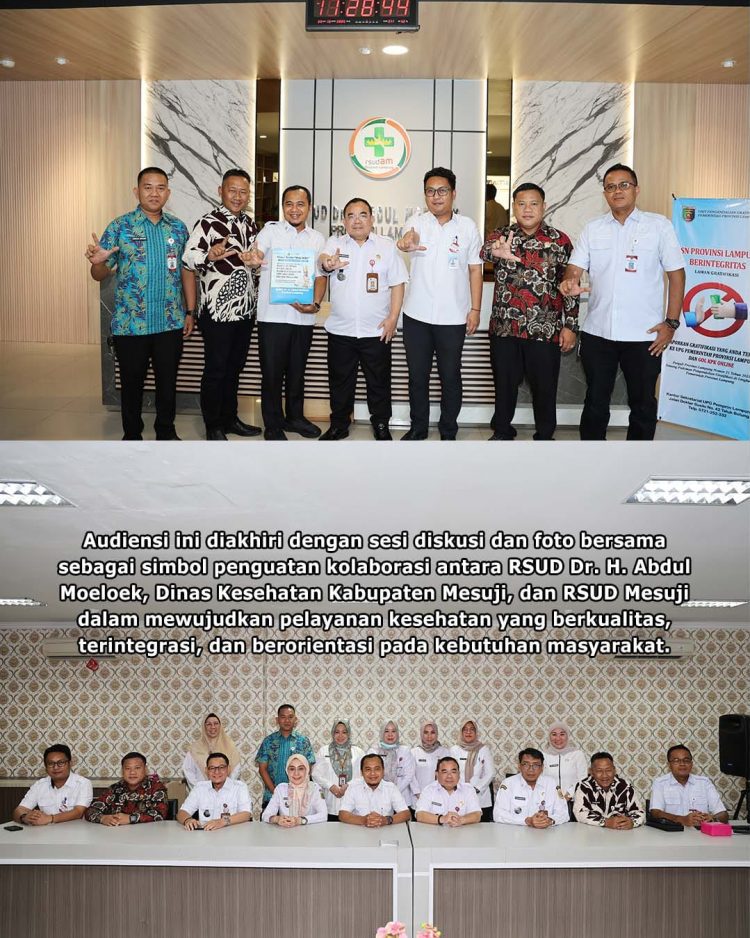 RSUD Abdul Moeloek dan Pemkab Mesuji Jalin Kolaborasi Strategis untuk Tingkatkan Pelayanan Kesehatan di Lampung