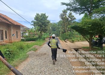 Jalan Lingkungan di Sukoharjo Rampung, Berkat Program Aspirasi Anggota DPRD Lampung Fraksi Gerindra