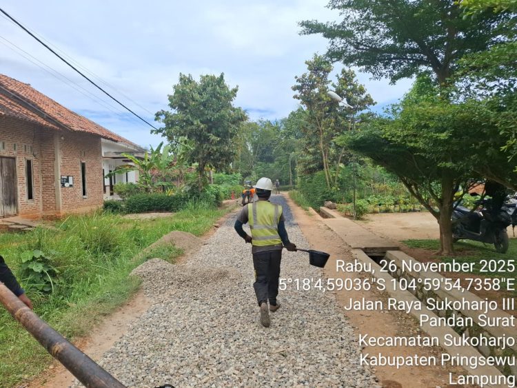 Jalan Lingkungan di Sukoharjo Rampung, Berkat Program Aspirasi Anggota DPRD Lampung Fraksi Gerindra