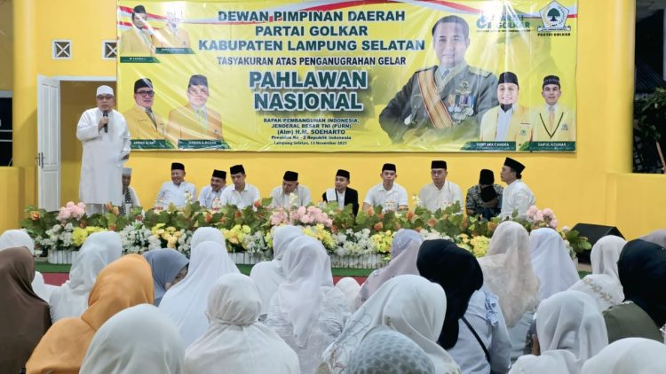 “Warga Memadati Kantor Golkar! Tasyakuran Akbar Sambut Soeharto Resmi Menjadi Pahlawan Nasional”