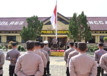 Polres Tanggamus Gelar Apel Pasukan Operasi Zebra Krakatau 2025, Siap Tegakkan Lalu Lintas Aman