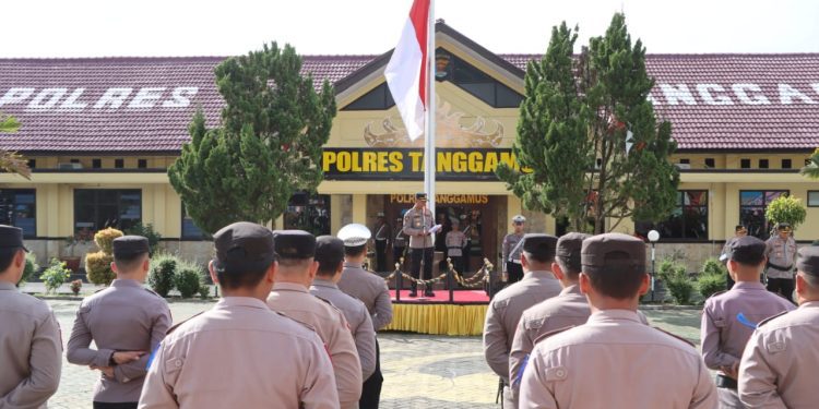 Polres Tanggamus Gelar Apel Pasukan Operasi Zebra Krakatau 2025, Siap Tegakkan Lalu Lintas Aman