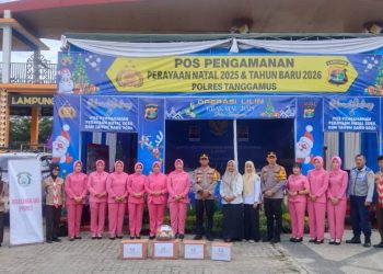 Kapolres Tanggamus dan Bhayangkari Beri Dukungan Petugas Pospam Nataru