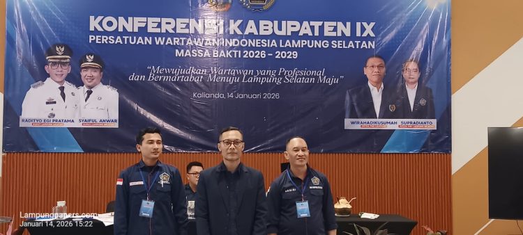 Edwin Apriandi Resmi Nahkodai PWI Lampung Selatan, Fokus Profesionalisme Wartawan