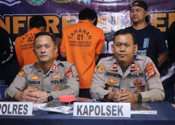 Polres Pringsewu Amankan Dua Tersangka Kasus Pembunuhan di Lapo Tuak, Satu Pelaku Masih Buron