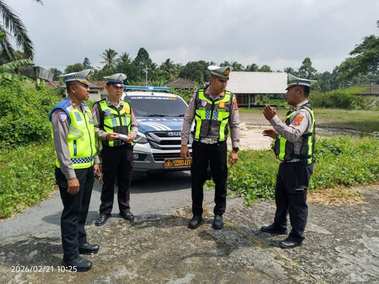 Satlantas Polres Lampung Selatan Survei Jalur Lintas dan Buffer Zone Jelang Operasi Ketupat 2026